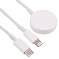 Miniatyrbillede 2 af 4: 1,2 m 3 i 1 Type-C Magnetisk Ur Trådløs Opladerkabel