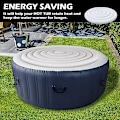 Miniatyrbild 5 av 5: 4,5 ft Uppblåsbart Spabadskydd - Energibesparande Lock för Runt Spabad - Vikbart Skyddande Regnskydd - 4,5 ft - Vit