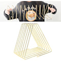 Miniatyrbild 4 av 5: Utdragbara bokstöd för triangelstopp Bokhandel Triangulärt displaybokställ (Guld) Gold
