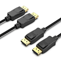 Miniatyrbild 1 av 5: 2 DisplayPort till DisplayPort, hane till hane videokabel 1,8 m kabel, DP till DP hane till hane kabel, stöder 4K@60Hz, 2K@165Hz 2pcs