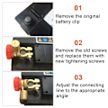 Miniatyrbild 5 av 5: Batterifrånkopplare 12V Batteri Avstängningsbrytare Universal Zinklegering Batteri Avstängningsbrytare för 15,5-17mm Bilbatteripol (Röd) red