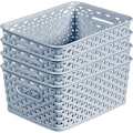 Miniatyrbild 5 av 5: Liten Rektangulär Förvaringskorg 4L - Blå (4-pack) blue