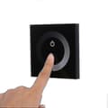 DC 12V-24V Dimmer Switch Väggmonterad Touch Panel Controller; Monokrom LED-remsa Ljusstyrka Justerbar Dimmer; Touch Screen LED Dimmer Switch (svart)