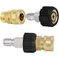 Miniatyrbild 3 av 5: M22-14 Högtryckstvätt Adapter Set, 3/8 Snabbkoppling Vridbara Tillbehör Adaptrar, Högtryck Vattenpistol Hane Slangkoppling