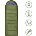 Miniatyrbild 5 av 5: Sovsäckar för vuxna, enkel kuvertsovsäck för vuxna för 3 säsonger, lättviktig campingvandring, grön Army Green