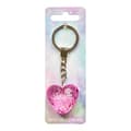 Nyckelring, Glitter heart - Lillasyster