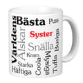 Mugg - Världens bästa syster