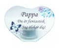 Värmeljushållare med text - Pappa