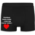 Boxershorts - Världens bästa stake...oops jag menar make, Rött hjärta M