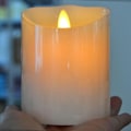 Miniatyrbilde 5 av 5: USB oppladbart flammeløst elektrisk lys elfenben dryppfritt parafin dansende veke søylelys hjemmebar bryllup jul-Xin 1pc 10CM only