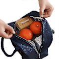 Miniatyrbild 3 av 4: Isolerad kylväska Vattentät Bärbar Dragkedja Varm Lunchväska Bento Box Handväska Matväska - Xin Red