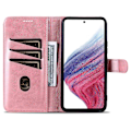 Miniatyrbilde 2 av 5: For Samsung Galaxy A55 5G Lærveske Lommebok Telefon Beskyttelsesdeksel Magnetisk Lås-Xin Rose Gold