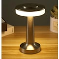 Miniatyrbillede 2 af 5: Berøringsfølsom bærbar trådløs bordlampe 3-trins berøringsdæmper indbygget USB-batteriport soveværelse sengebordslampe bar atmosfærelampe bord sølv-XIN