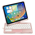 Miniatyrbild 1 av 5: för iPad 10.9 (2022) Trackpad Bakgrundsbelyst Tangentbord med Tablet Fodral-Xin Rose Gold