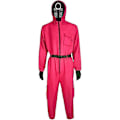 Miniatyrbild 1 av 5: Squid Game 2 Vuxen Triangel Vakt Jumpsuit-xindaren Round L