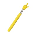 Miniatyrbilde 1 av 5: Uttrekkbar lærerpeker, farget, sklisikkert håndtak, fingerdesign, teleskopstang i rustfritt stål, multifunksjonell lang veiledningspeker for undervisning - xindaren Yellow
