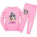 Miniatyrbild 1 av 5: Taylor Swift Långärmad Pyjamas Pyjamas Set Barn Pjs Sovkläder Nattkläder Swiftie Fans Present-xindaren Pink 9-10 Years