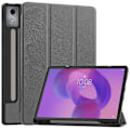 Pikkukuva 1 / 5: Lenovo Idea Tab Pro -kotelo, kolmiosainen jalusta, nahkainen PC-tablettisuojus kynätelineellä - Harmaa-Xin Grey