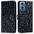 Miniatyrbilde 1 av 5: Kompatibel med Motorola Moto G34 5G Deksel Blonde Blomster PU Lær Flip Lommebok Telefon Deksel-xindaren Style B