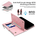 Miniatyrbillede 5 af 5: til Motorola Edge 50 Neo 5G Etui Lynlås Pung Læder Støtteben Telefon Cover-Xin Rose Gold