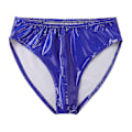 Miniatyrbilde 1 av 5: Herre Wet Look Patent Leather Truser Undertøy Elastisk Linning Underbukser for Club Pole Dancing-xindaren Blue 4XL