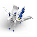 Miniatyrbild 2 av 4: Kollision skapar en magisk enhörning, omedelbar transformationsrobotleksak, magnetisk koppling automatisk transformation barns gåva - Xin Blue