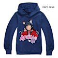 Miniatyrbild 2 av 3: Ny Pojkar Flickor Casual Långärmad Hoodie Aphmau Barn Huvtröja Tröjor Toppar Present-Xin Navy Blue 3-4Years
