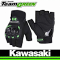 Pikkukuva 2 / 5: Uudet hengittävät Kawasaki-puolisormihanskat miehille ja naisille kesän ulkoilupyöräilyyn, Kawasaki-moottoripyörähanskat - Xin green L