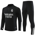 Miniatyrbillede 1 af 2: 23-24 Ny Real Madrid langærmet sæt fodbolduniform til voksne og børn træningsuniform julegave sort-Xin black 16#