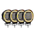 Miniatyrbillede 1 af 5: 4X LED Arbejdslampe Pods Runde Gule Spot Combo Lys Gul Tågelygte til Jeep Off Road SUV-Xin