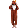 Miniatyrbild 1 av 5: Vuxen Onesie Pyjamas Djur Onesie Halloween Kostym Julpyjamas Onesie-Xin Coffee Reindeer Large