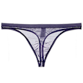 Pikkukuva 1 / 3: Miesten stringit, verkkokangas, mukavat, hikeä imevät, ohuet alusvaatteet, seksikäs T-paita-xindaren Purple XL