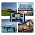 Miniatyrbild 2 av 5: Solcellsladdningsregulatorer MPPT 100a 80a 60a 50a 40a 30a Dubbel USB LCD-skärm 12v 24v-xindaren 60A