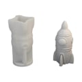 Miniatyrbillede 1 af 5: Silikoneform til fremstilling af astronautdekorationer Unikke kunstværker Håndværk Månefigur Silikoneform til kunstneriske projekter - xindaren medium rocket 1pcs