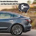 Miniatyrbilde 5 av 5: Aero Hjulkoppsett, hjulmutterdeksler Model 3 Hjulkoppsett med Tesla Logo Nav Senterdeksel Mutterdeksler for Tesla Model 3 Model Y (svart)-Xin Black