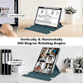 Miniatyrbilde 2 av 5: Beskyttelsesdeksel for Lenovo Tab M11 (xiaoxin Pad 11 2024) PU + akryl nettbrettstativ beskyttelsesdeksel med bluetooth-tastatur - Xin Dark green Style D Lenovo Tab M11 (Xiaoxi