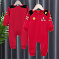 Miniatyrbilde 3 av 3: Tib 2023 Vår og Høst Nye Baby Gutter og Jenter F1 Racing Utendørs Ekstremsport Rødt Team 16  55  Sjåfør Body Baby Hel Dress-Xin WCLTY-173 18M