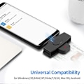 Pikkukuva 3 / 5: ROCKETEK CSCR3 Type-C Älykäs CAC-kortinlukija IC ID SIM Pankkikorttisovitin kannettaville tietokoneille, Android-puhelimille - Xin