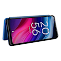 Miniatyrbilde 3 av 5: Kompatibel med TCL 505 Telefondeksel Karbonfibertekstur Lær Magnetisk Lukking Shell-xindaren Blue