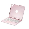 Pikkukuva 2 / 4: Yhteensopiva iPad Pro 12.9 tuuman 2022/2021/2020/2018 -tabletin kanssa, Bluetooth-kosketusnäppäimistö taustavalolla ja 360 asteen kierrolla - xindaren Rose Gold
