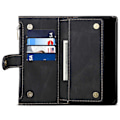 Miniatyrbillede 4 af 5: til Motorola Edge 50 Neo 5G Etui Lynlås Pung Læder Støtteben Telefon Cover-Xin Black