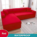 Miniatyrbilde 1 av 5: Vanntett Sofatrekk 1/2/3/4 Seter Sofatrekk for Stue Elastisk Solid L-formet Hjørnesofatrekk for Sofa Stol - Xin red 2 Seater 145-185cm