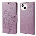 Miniatyrbild 1 av 5: Fjärilsblommiga PU-telefonfodral för iPhone 14-Xin