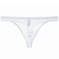 Miniatyrbilde 1 av 3: Thong for menn, mesh, komfortabel, svetteabsorberende, tynn undertøy, sexy T-skjorte-xindaren White M