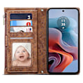 Miniatyrbillede 2 af 5: til Motorola Edge 50 Neo 5G Etui Lynlås Pung Læder Støtteben Telefon Cover-Xin Brown