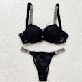 Miniatyrbild 1 av 5: Sexiga underkläder bekvämt damset push up bh Victoria's Secret underklädesset damunderkläder Vetement Femme spets svart-Xin Lace black 80C