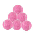 Miniatyrbilde 2 av 5: 6x Tennisballer for nybegynnertrening Slitesterke treningsballer 2,52 Dia for innendørs og utendørs lek og underholdning - Sport - GOOD - xindaren Pink