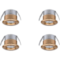 Miniatyrbild 1 av 3: Set med 4 Mini Infällda LED-Spotlights, 3 W, Varmvitt Guld-Xin
