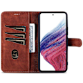 Pikkukuva 2 / 5: Samsung Galaxy A55 5G Nahkakotelo Lompakko Puhelimen Suojakotelo Magneettilukko - Xin Brown