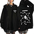 Miniatyrbillede 1 af 2: Stray Kids Hættetrøjer Skzoo Printede Jakker Skz Hættetrøjer Koreanske Kpop Koncert Jakker Stray Kids Sweatshirts Y2k Mænd Kvinder-Xin Black15 M